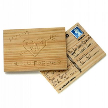 Carte postale en bois à graver 