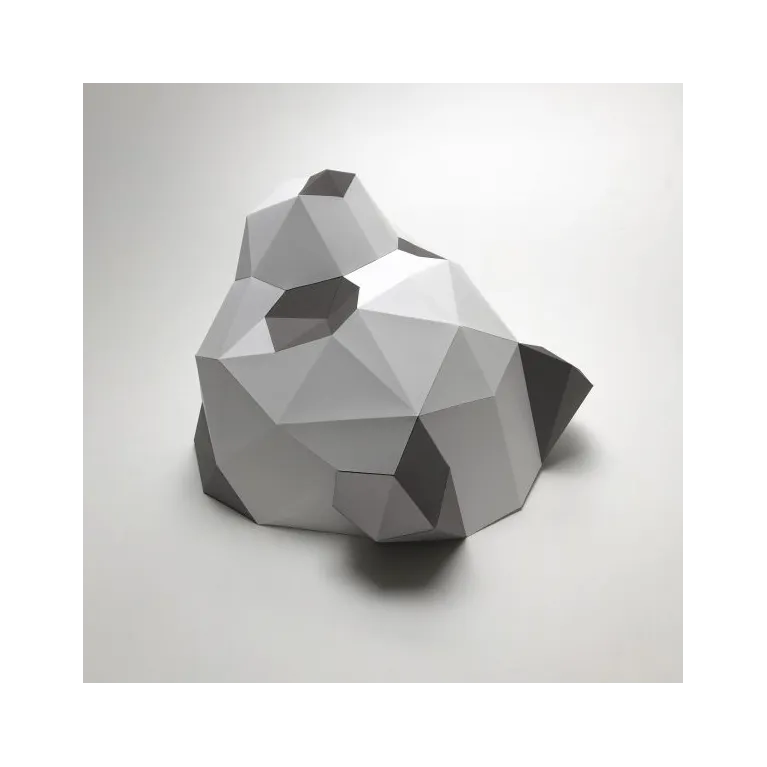 Kit tête de panda brun en origami Assembli