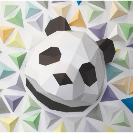 Kit tête de panda brun en origami Assembli