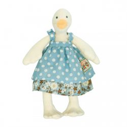 Jeanne la petite cane, robe bleue canard