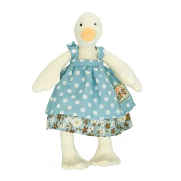 Jeanne la petite cane, robe bleue canard