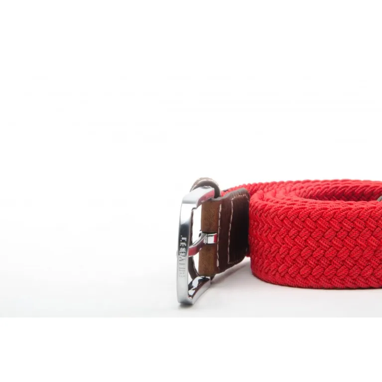 Ceinture Billybelt tressée rouge grenade