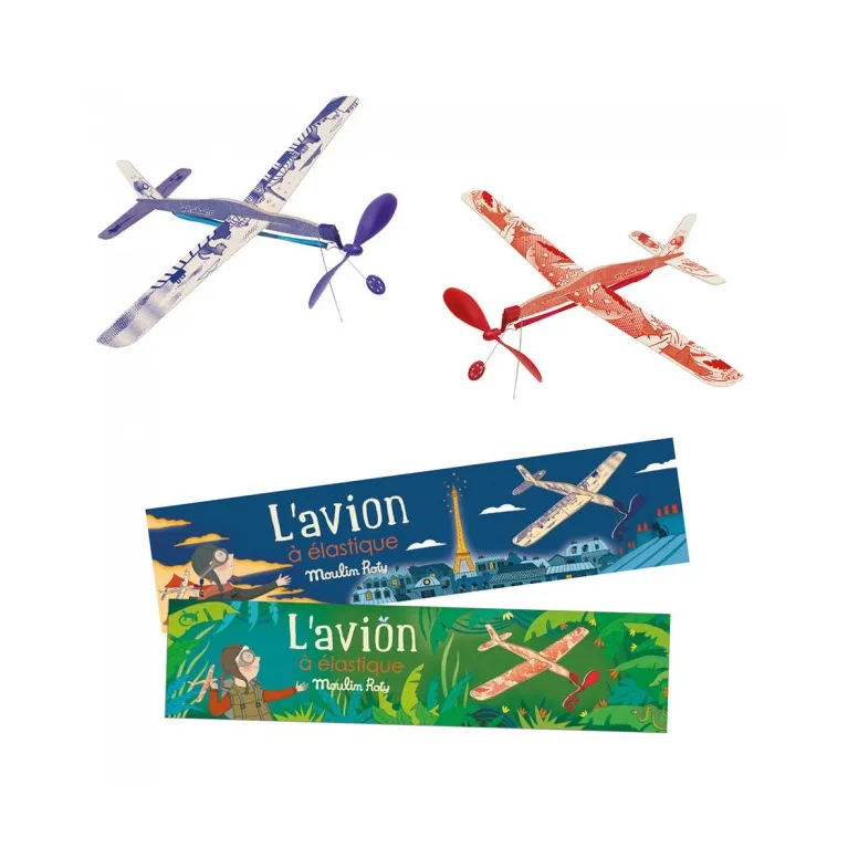 Avion à lancer bleu