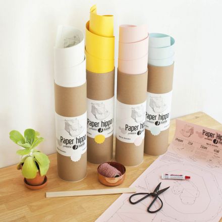 Kit tête d'hippopotame mint en origami Assembli