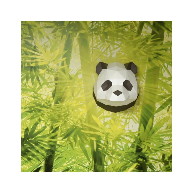 Kit tête de panda brun en origami Assembli