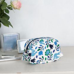 Trousse à maquillage oiseaux fleurs