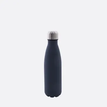 Bouteille isotherme Point virgule - Double paroi en inox - Bleu foncé - 500 ml