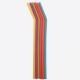 Set de 6 pailles courbes en silicone multicolore avec brosse de nettoyage - 25 cm