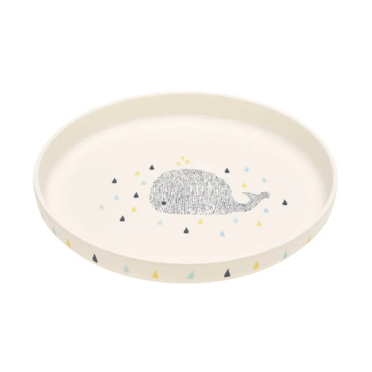 Assiette bambou Baleine - Little water baleine - Lassig