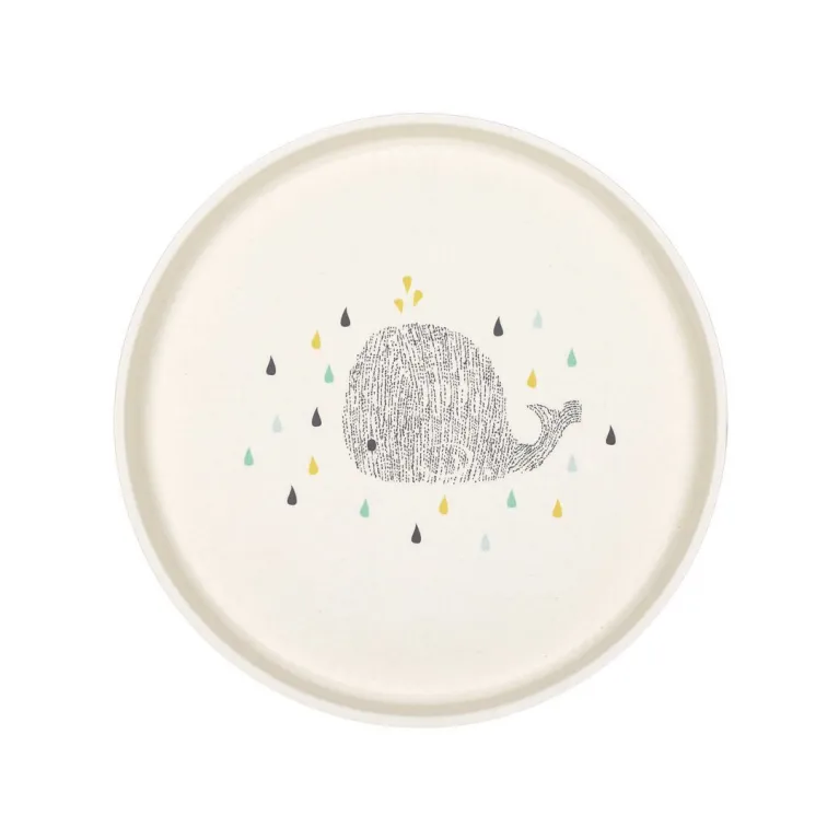 Assiette bambou Baleine - Little water baleine - Lassig