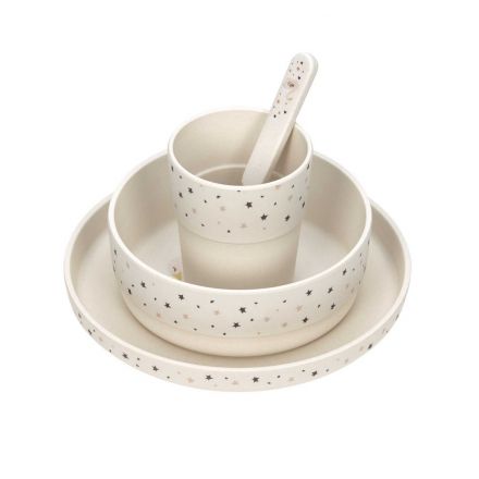 Coffret vaisselle bambou cygne - My little water cygne - Lassig