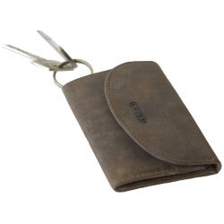 Portefeuille en cuir à bouton - Oregon - 12 x 7 cm