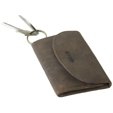 Portefeuille en cuir à bouton - Oregon - 12 x 7 cm