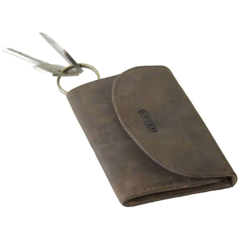 Portefeuille en cuir à bouton - Oregon - 12 x 7 cm