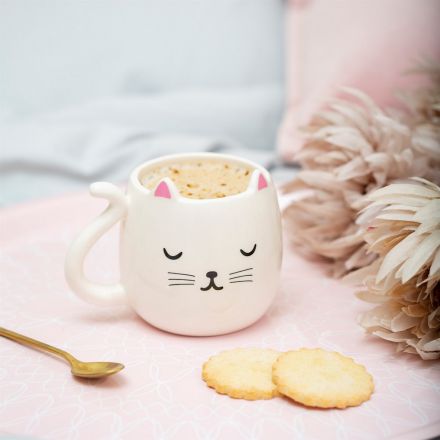 Mug blanc - Chat qui dort