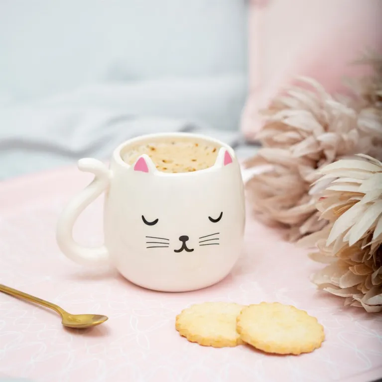 Mug blanc - Chat qui dort