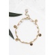 Bracelet double Bahati doré Blanc Shlomit Ofir.