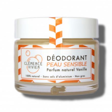 Déodorant naturel - Peau sensible - Vanille - Clémence et Vivien
