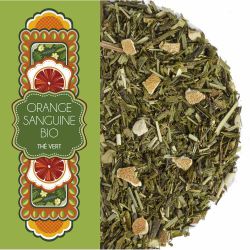 Sachet 100 G - Thé vert - Orange sanguine - Bio