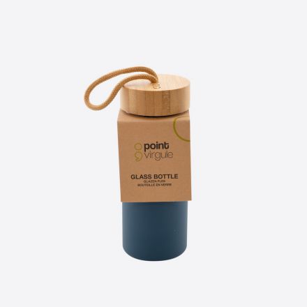 Bouteille en verre Point virgule - Bleu foncé - 450 ml