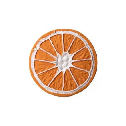 Bracelet en latex d'hévéa - Anneau de dentition - Clementino l'orange - Oli & Carol