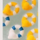 Bracelet en latex d'hévéa - Anneau de dentition - Flo le canard bleu mint - Oli & Carol