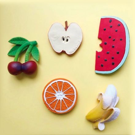 Bracelet en latex d'hévéa - Anneau de dentition - Pepita la pomme  - Oli & Carol