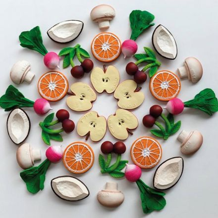 Bracelet en latex d'hévéa - Anneau de dentition - Pepita la pomme  - Oli & Carol