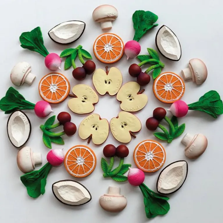 Bracelet en latex d'hévéa - Anneau de dentition - Pepita la pomme  - Oli & Carol