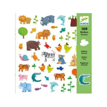 160 stickers animaux Djeco