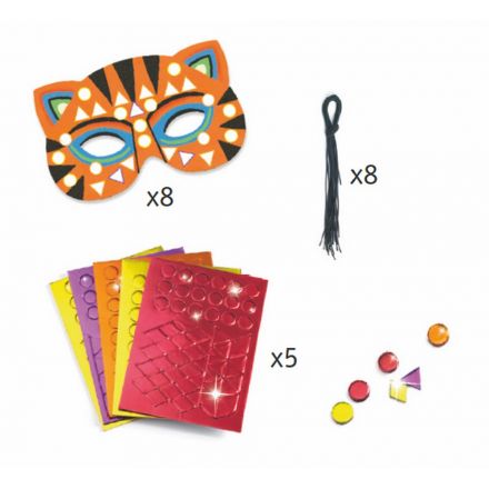 8 masques mosaïques à décorer