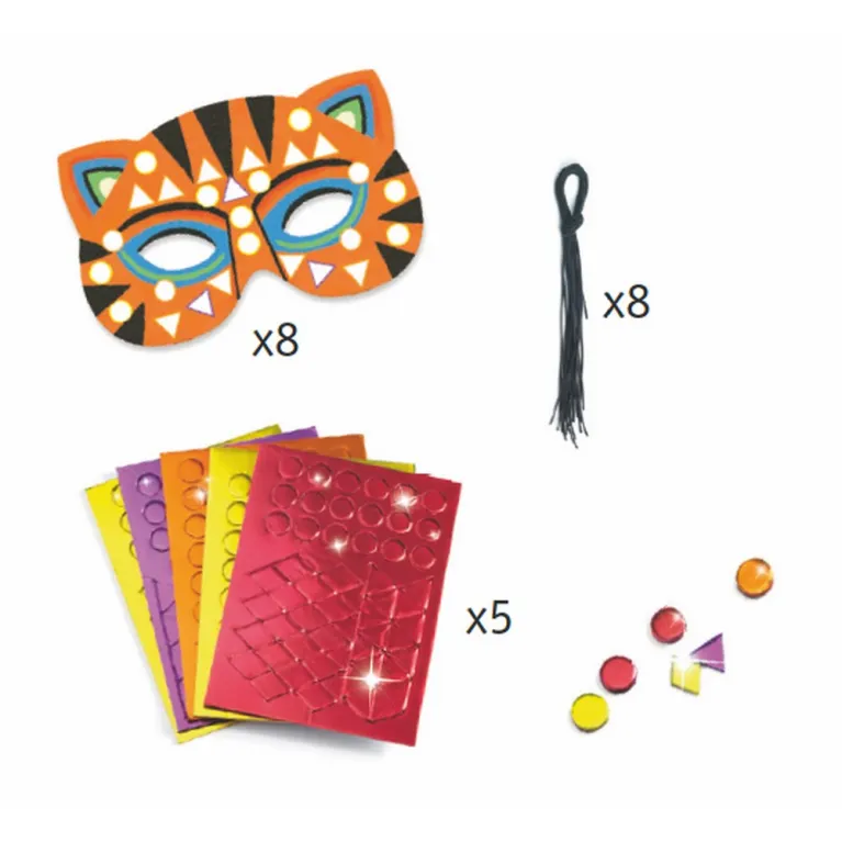 8 masques mosaïques à décorer