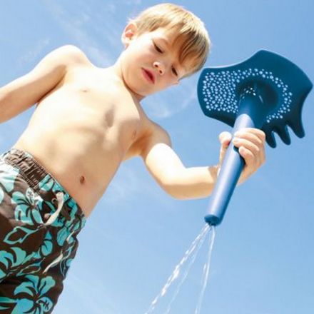 Jouet de plage 3 en 1 : Pelle, Rateau et Tamis- Triplet - Bleu intense  Quut