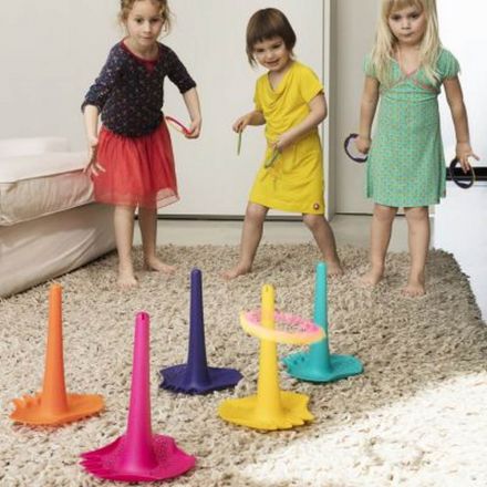 Jouet de plage 3 en 1 : Pelle, Rateau et Tamis- Triplet - Bleu intense  Quut