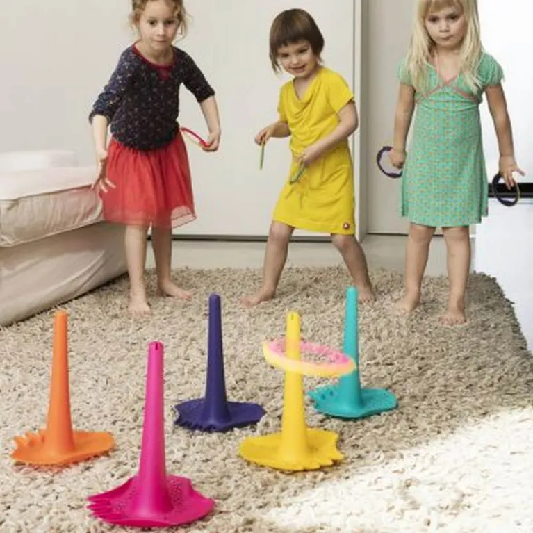 Jouet de plage 3 en 1 : Pelle, Rateau et Tamis- Triplet - Bleu intense  Quut