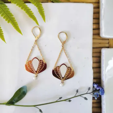 Boucles d'oreilles Chloé Blanc 5 pétales