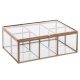 Boite / vitrine à bijoux - Rebords dorés