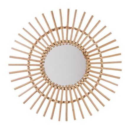 Miroir rotin soleil D 58 cm