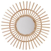 Miroir rotin soleil D 58 cm