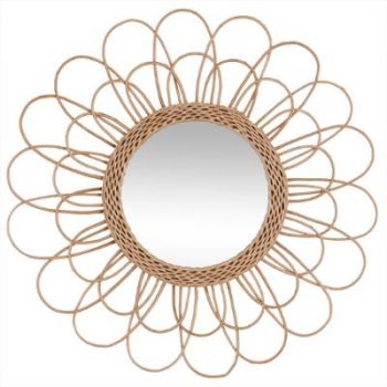 Miroir rotin Fleur D 56cm
