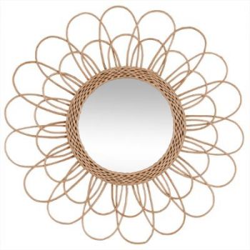 Miroir rotin Fleur D 56cm