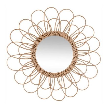 Miroir rotin Fleur D 56cm