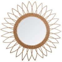 Miroir rotin soleil pointu D 50 cm