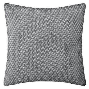 Coussin déhoussable - Motifs blancs sur fond gris