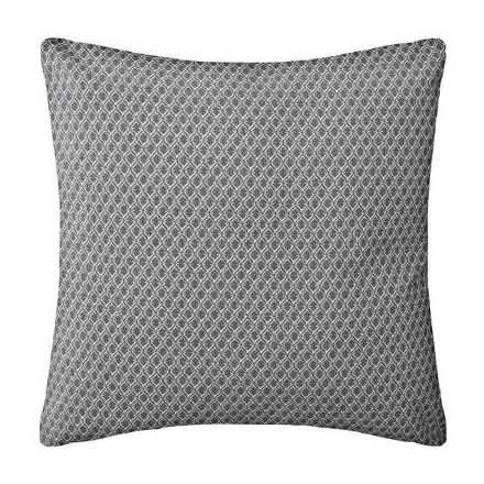 Coussin déhoussable - Motifs blancs sur fond gris