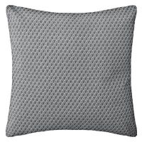 Coussin déhoussable - Motifs blancs sur fond gris