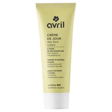 Crème de jour peaux normales et mixtes à l'huile de macadamia bio - AVRIL