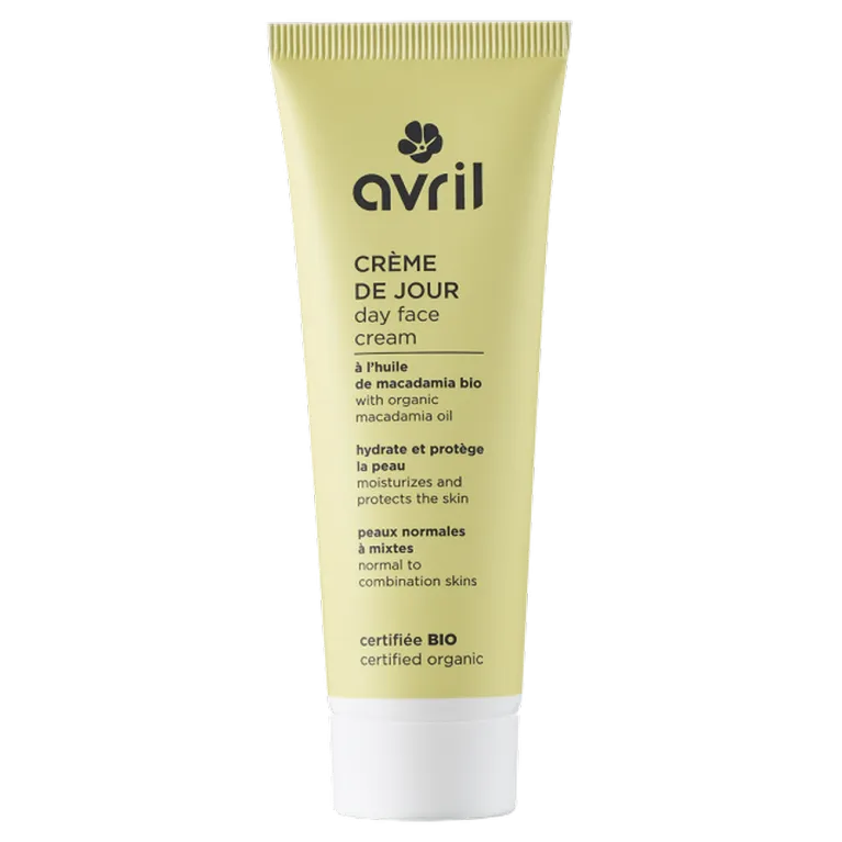 Crème de jour peaux normales et mixtes à l'huile de macadamia bio - AVRIL