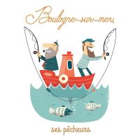 Affiche Boulogne, ses pêcheurs by Amélie Bauvin