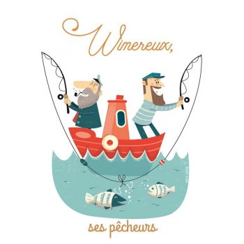Affiche Wimereux, ses pêcheurs by Amélie Bauvin